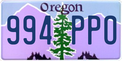 OR license plate 994PPO
