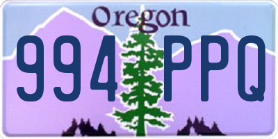 OR license plate 994PPQ