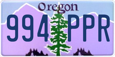 OR license plate 994PPR