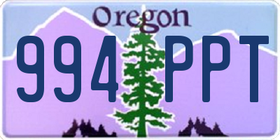 OR license plate 994PPT
