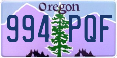 OR license plate 994PQF