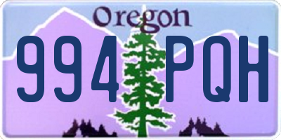 OR license plate 994PQH