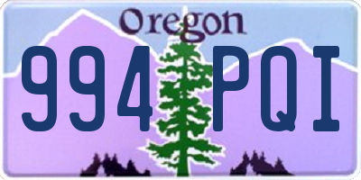 OR license plate 994PQI