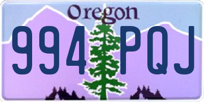 OR license plate 994PQJ
