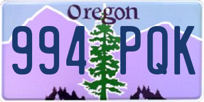 OR license plate 994PQK