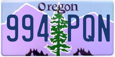 OR license plate 994PQN