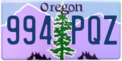 OR license plate 994PQZ