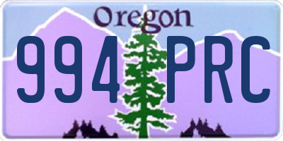 OR license plate 994PRC