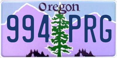 OR license plate 994PRG