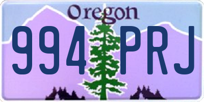 OR license plate 994PRJ