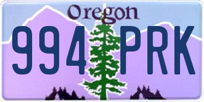 OR license plate 994PRK