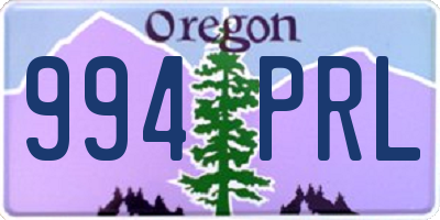 OR license plate 994PRL