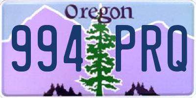 OR license plate 994PRQ