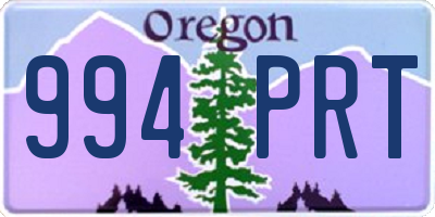 OR license plate 994PRT