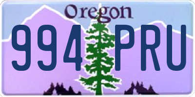 OR license plate 994PRU