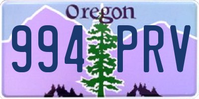 OR license plate 994PRV