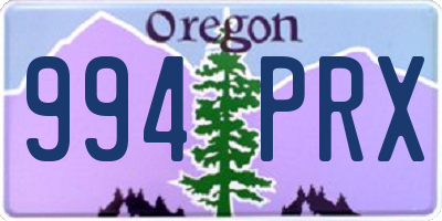 OR license plate 994PRX
