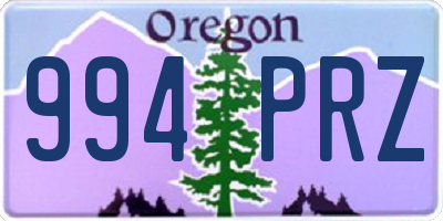 OR license plate 994PRZ