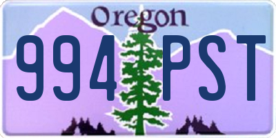 OR license plate 994PST