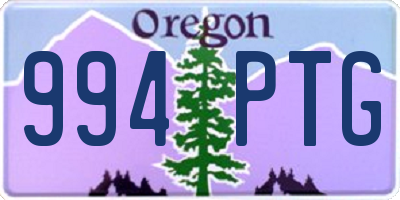OR license plate 994PTG