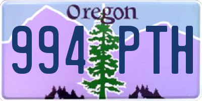OR license plate 994PTH
