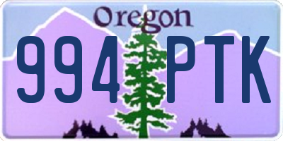 OR license plate 994PTK
