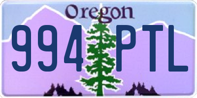 OR license plate 994PTL