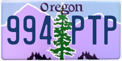 OR license plate 994PTP