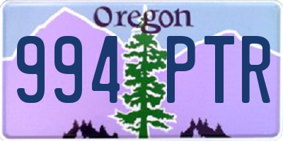 OR license plate 994PTR