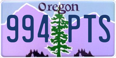 OR license plate 994PTS