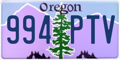 OR license plate 994PTV