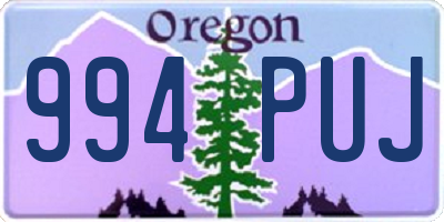 OR license plate 994PUJ