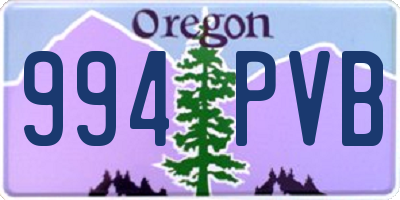 OR license plate 994PVB