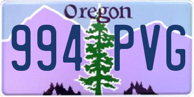 OR license plate 994PVG