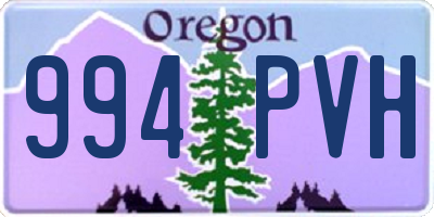 OR license plate 994PVH