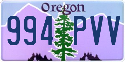 OR license plate 994PVV