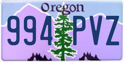 OR license plate 994PVZ