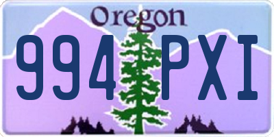 OR license plate 994PXI