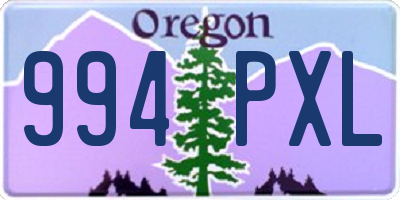 OR license plate 994PXL