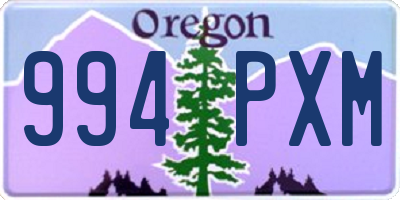 OR license plate 994PXM