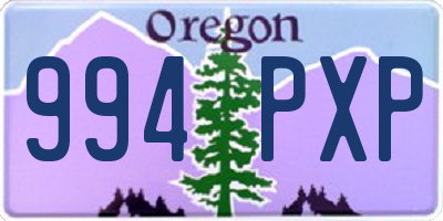 OR license plate 994PXP