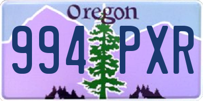 OR license plate 994PXR