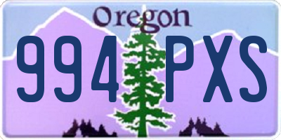 OR license plate 994PXS