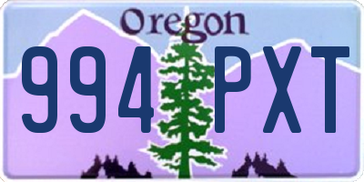 OR license plate 994PXT