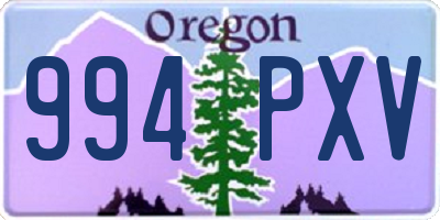 OR license plate 994PXV