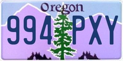 OR license plate 994PXY