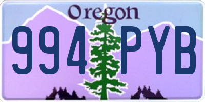 OR license plate 994PYB