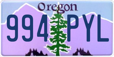 OR license plate 994PYL