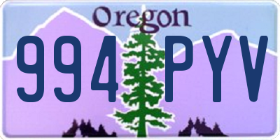 OR license plate 994PYV