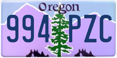 OR license plate 994PZC